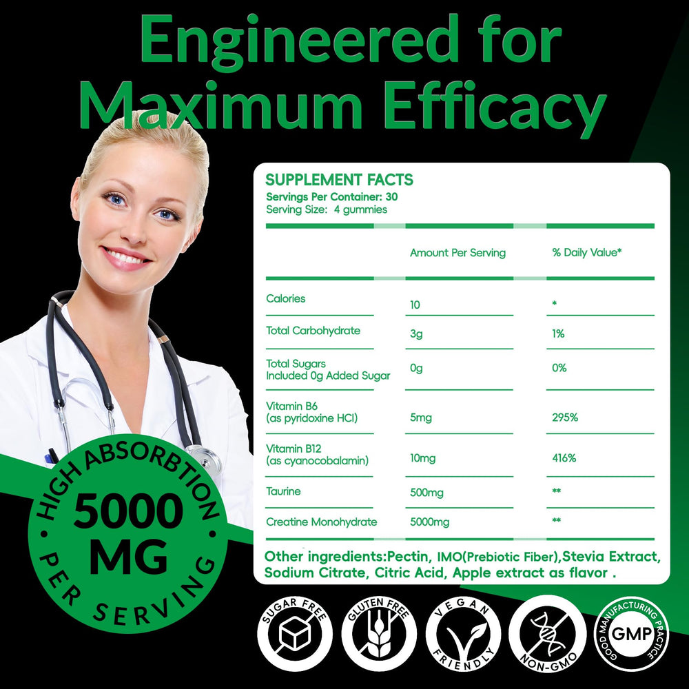 Close-up of Nutribota Creatine Monohydrate gummies showing chewy texture