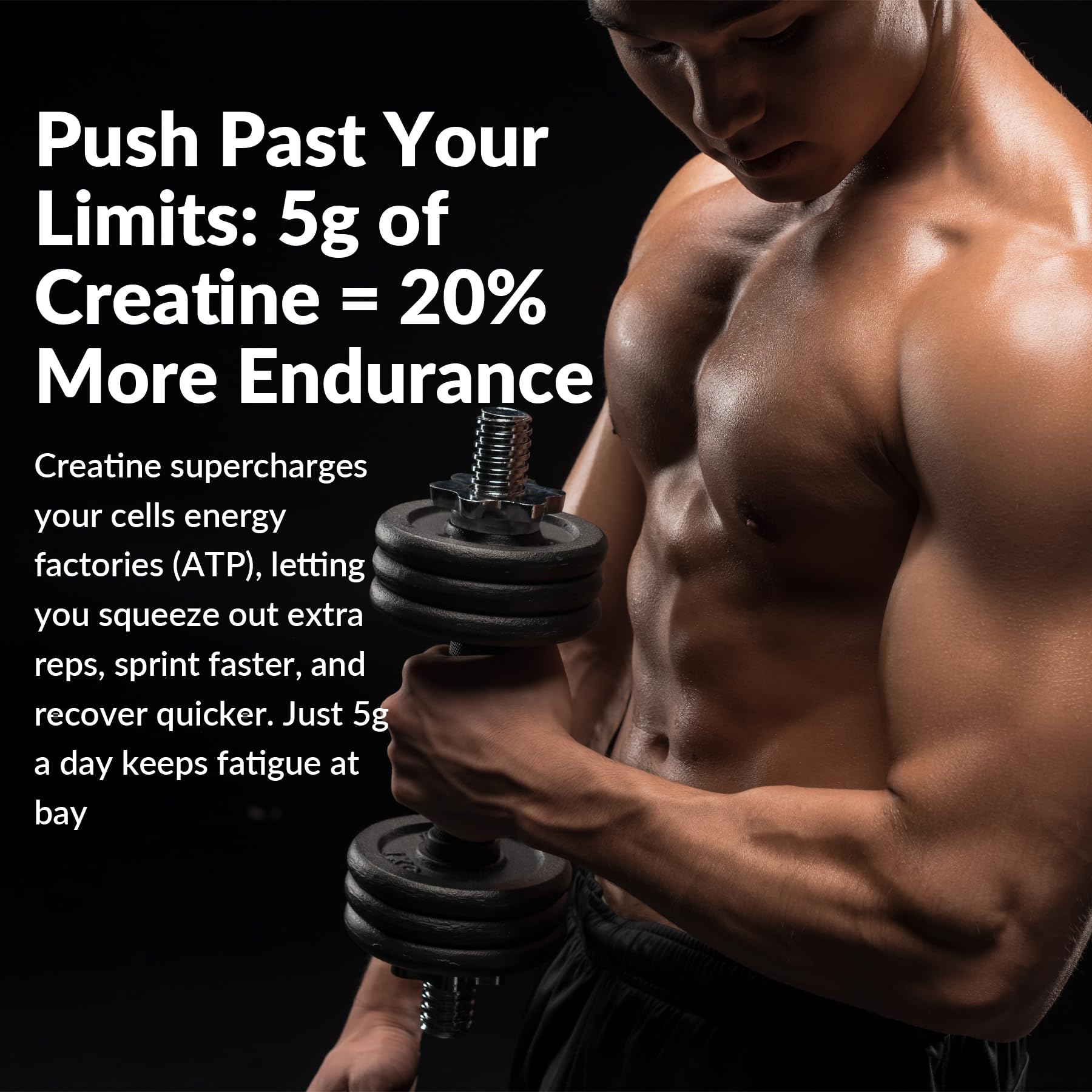 Label highlights taurine and B vitamins on Nutribota Creatine Gummies