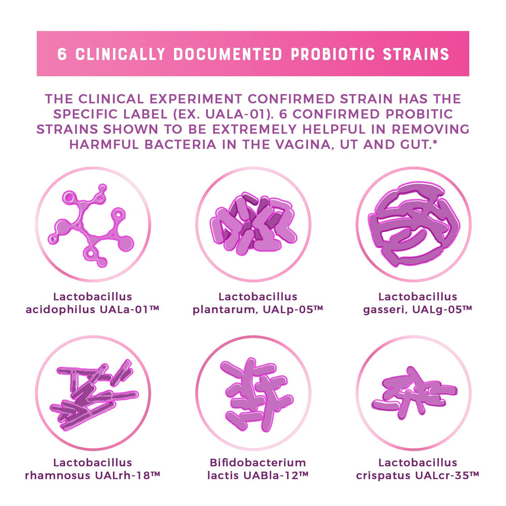 Gluten-free, non-GMO, vegetarian probiotic icons
