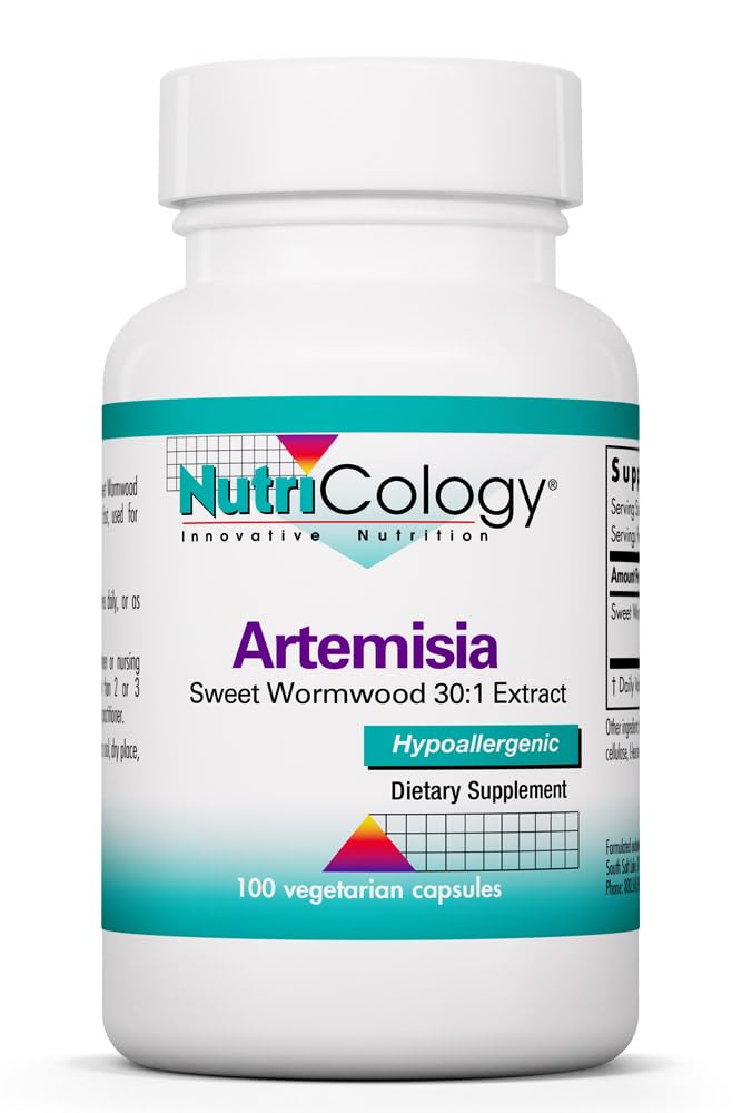 Nutricology Artemisia 500mg capsules bottle and label