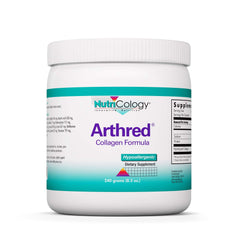 Nutricology Arthred collagen powder jar label