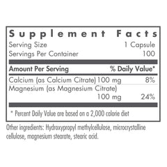Close-up of calcium magnesium citrate capsules