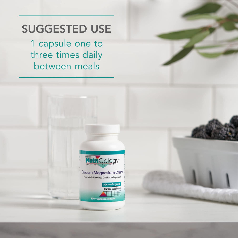 Nutrition facts for Nutricology Calcium Magnesium Citrate