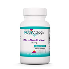 Nutricology Citrus Seed Extract 500mg bottle – 120 vegetarian capsules