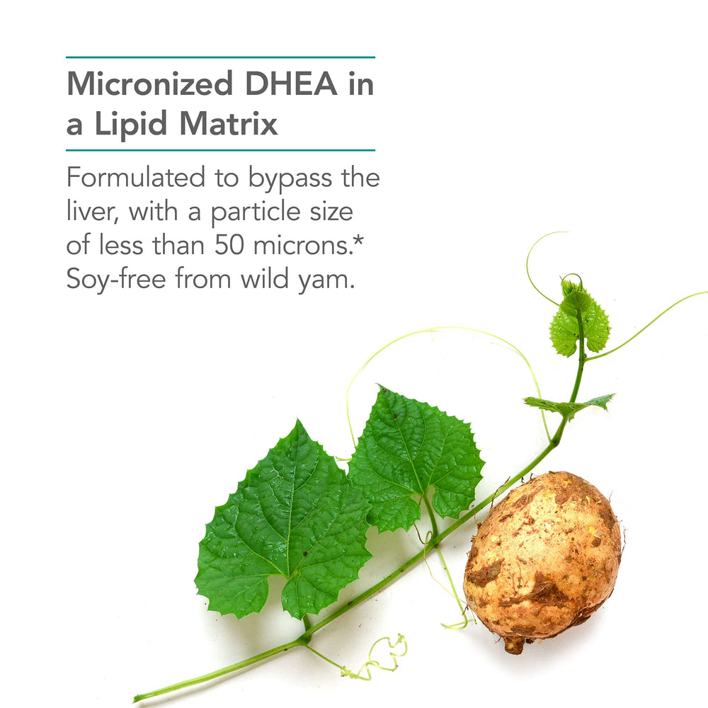 Bottle with capsules and packaging for Nutricology DHEA 10 mg