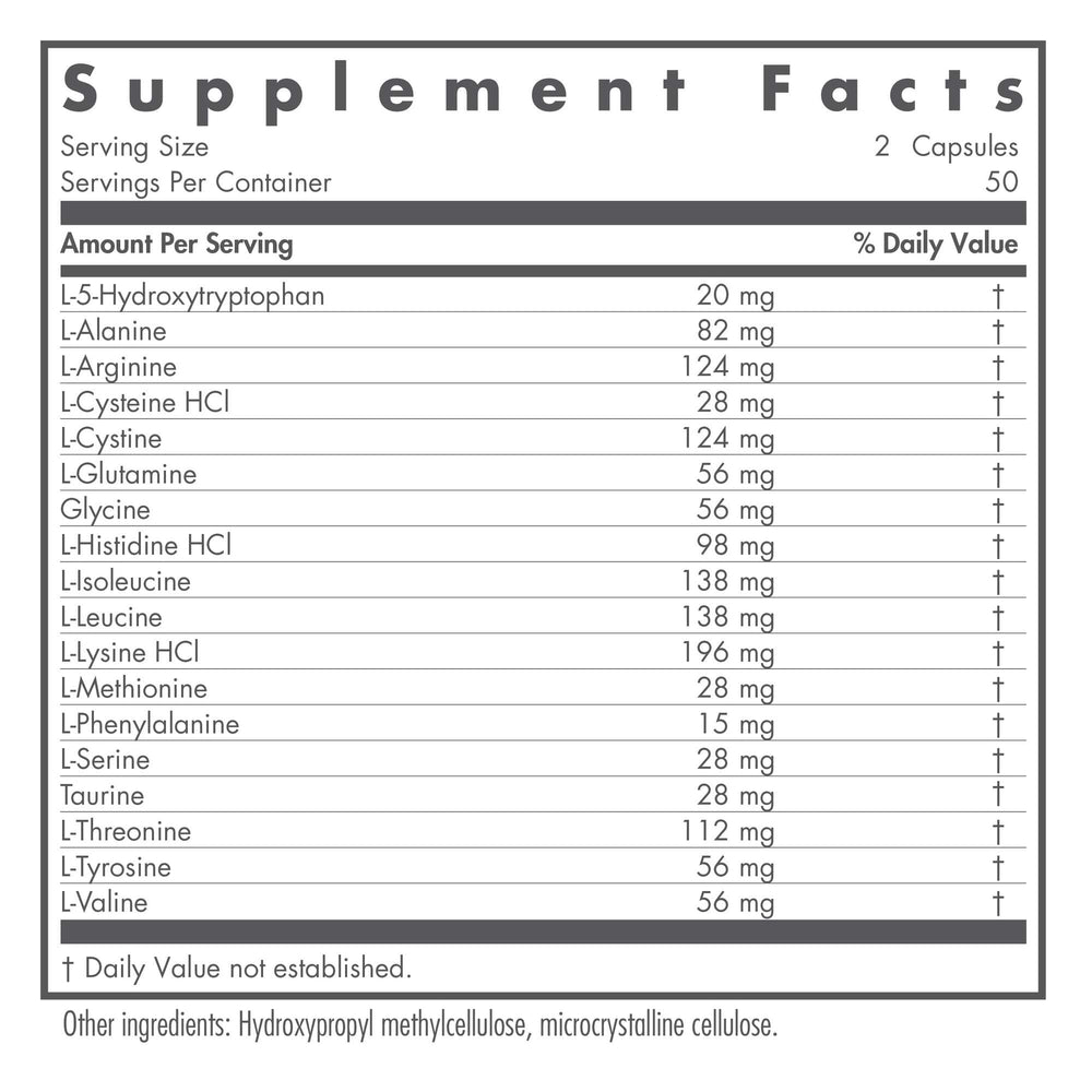 Close-up of Nutricology Free Aminos capsules