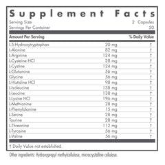 Close-up of Nutricology Free Aminos capsules