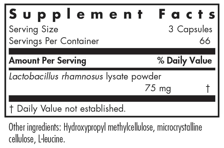 Nutricology ImmunoBiotic Pro bottle - back label