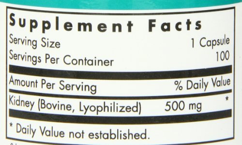 Close-up of Nutricology Kidney Beef Supplement capsules