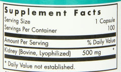 Close-up of capsules from Nutricology kidney beef supplement