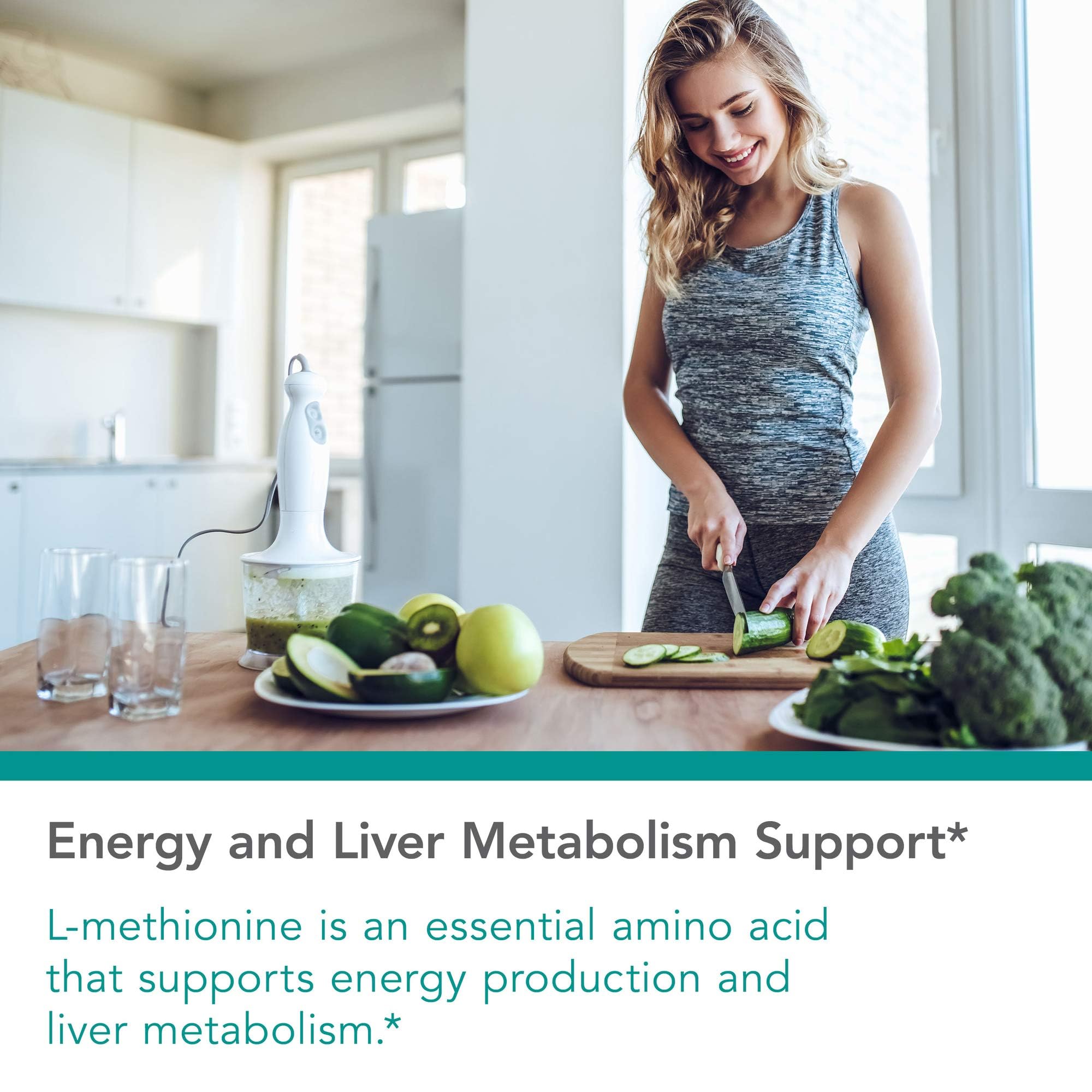 Side view of Nutrifology L-Methionine bottle