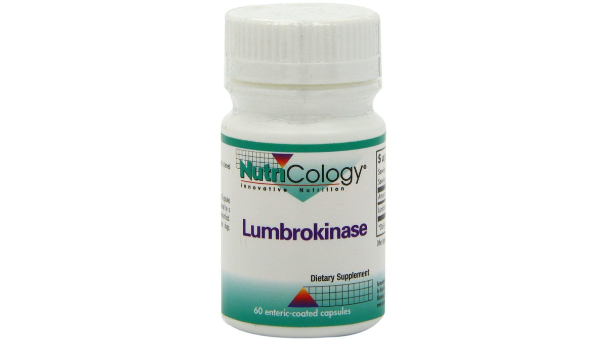 Nutricology Lumbrokinase bottle for circulatory support