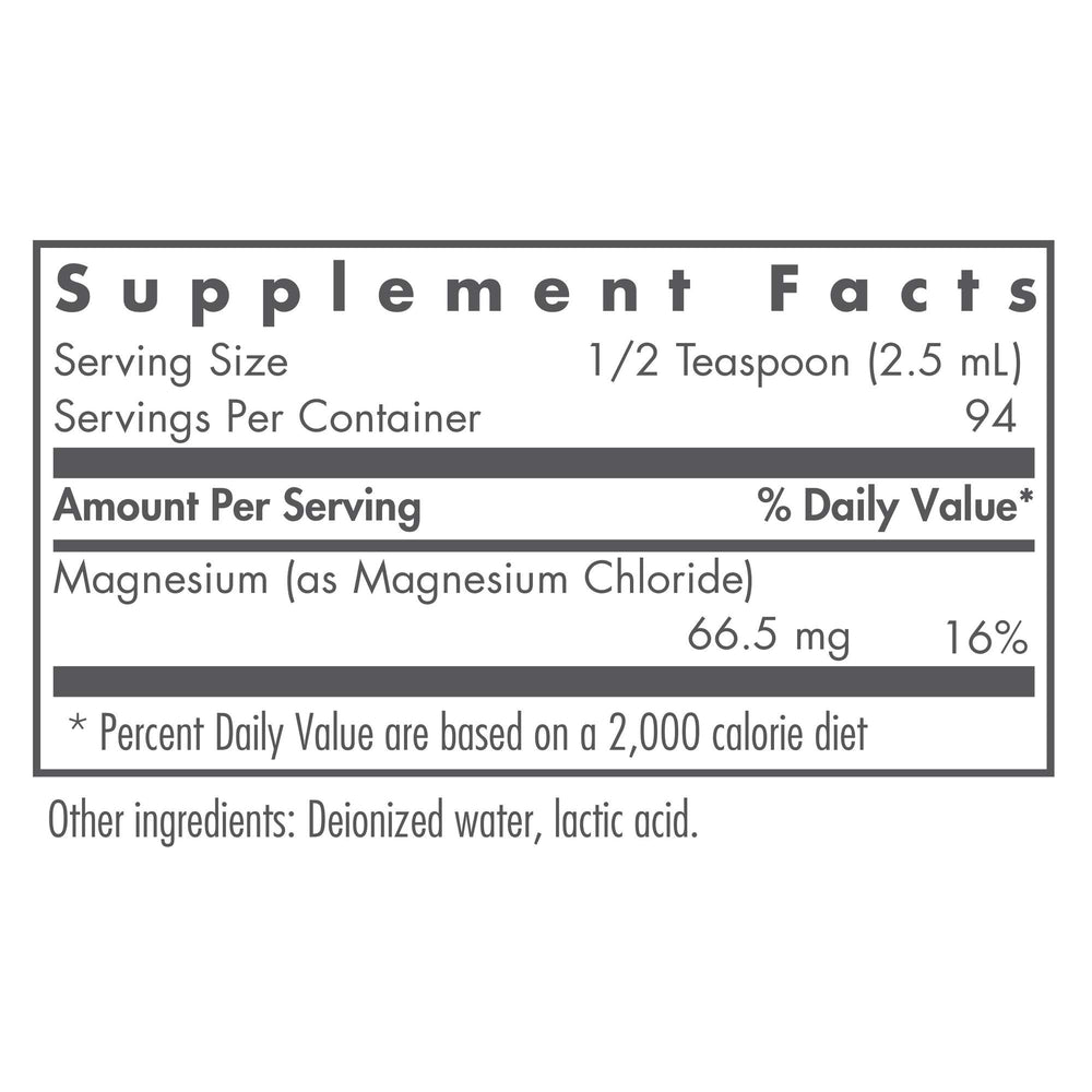 Nutricology Magnesium Chloride Liquid pour action emphasizes quick absorption and hydration