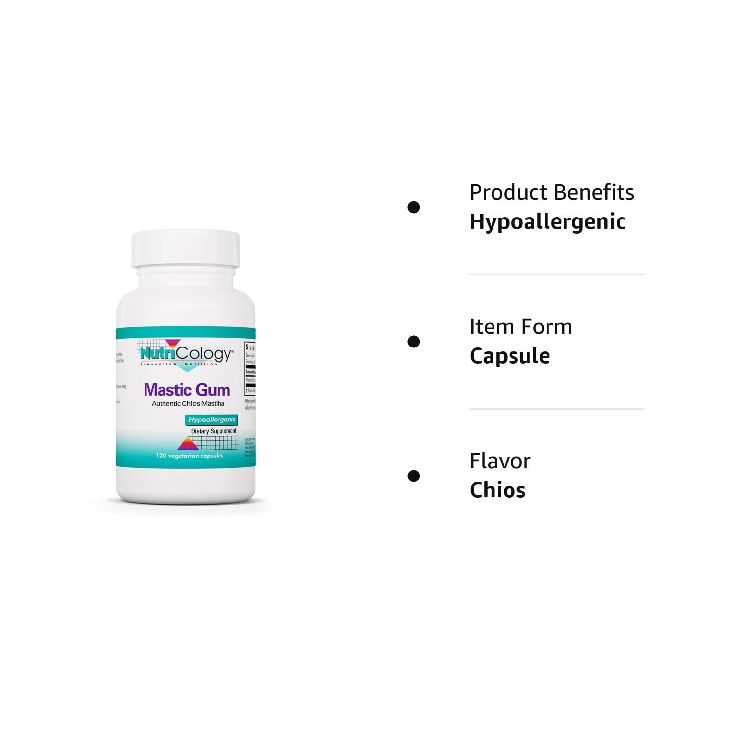 GI health concept with Mastic Gum capsules