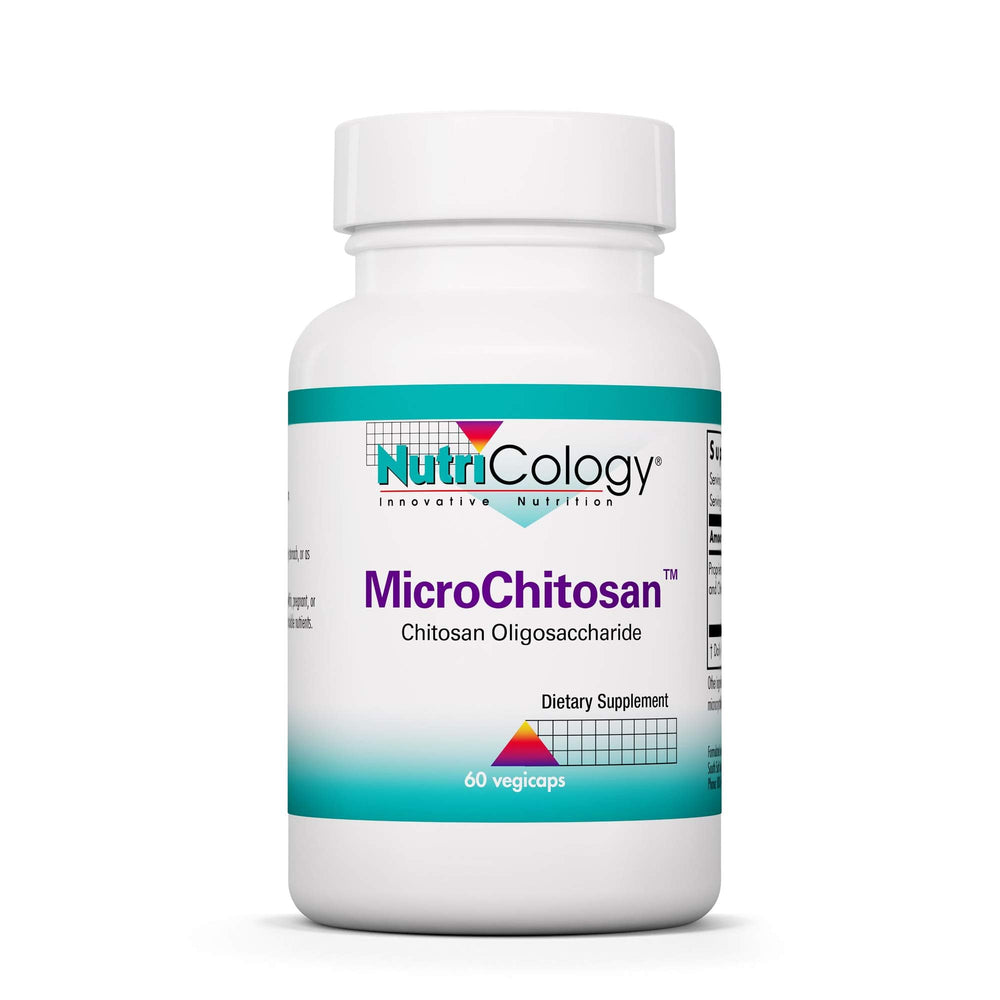 Nutricology MicroChitosan Supplement bottle with 60 vegetarian pills