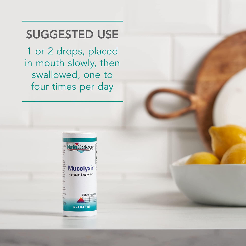 Front packaging of Nutricology Mucolyxir