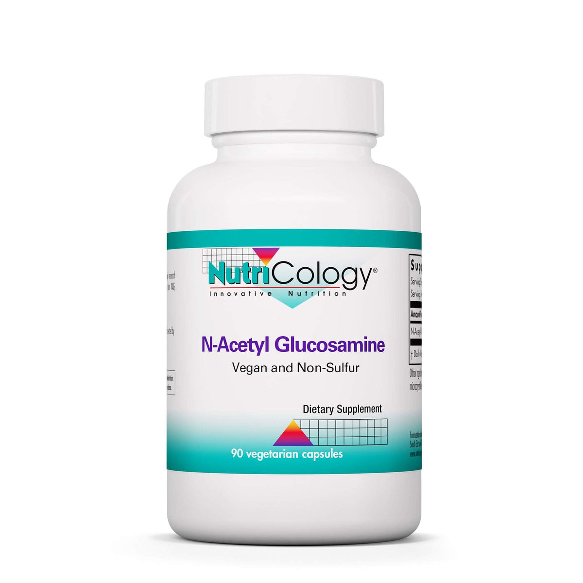 Bottle of Nutricology N-Acetyl D-Glucosamine 500mg (NAG) capsules