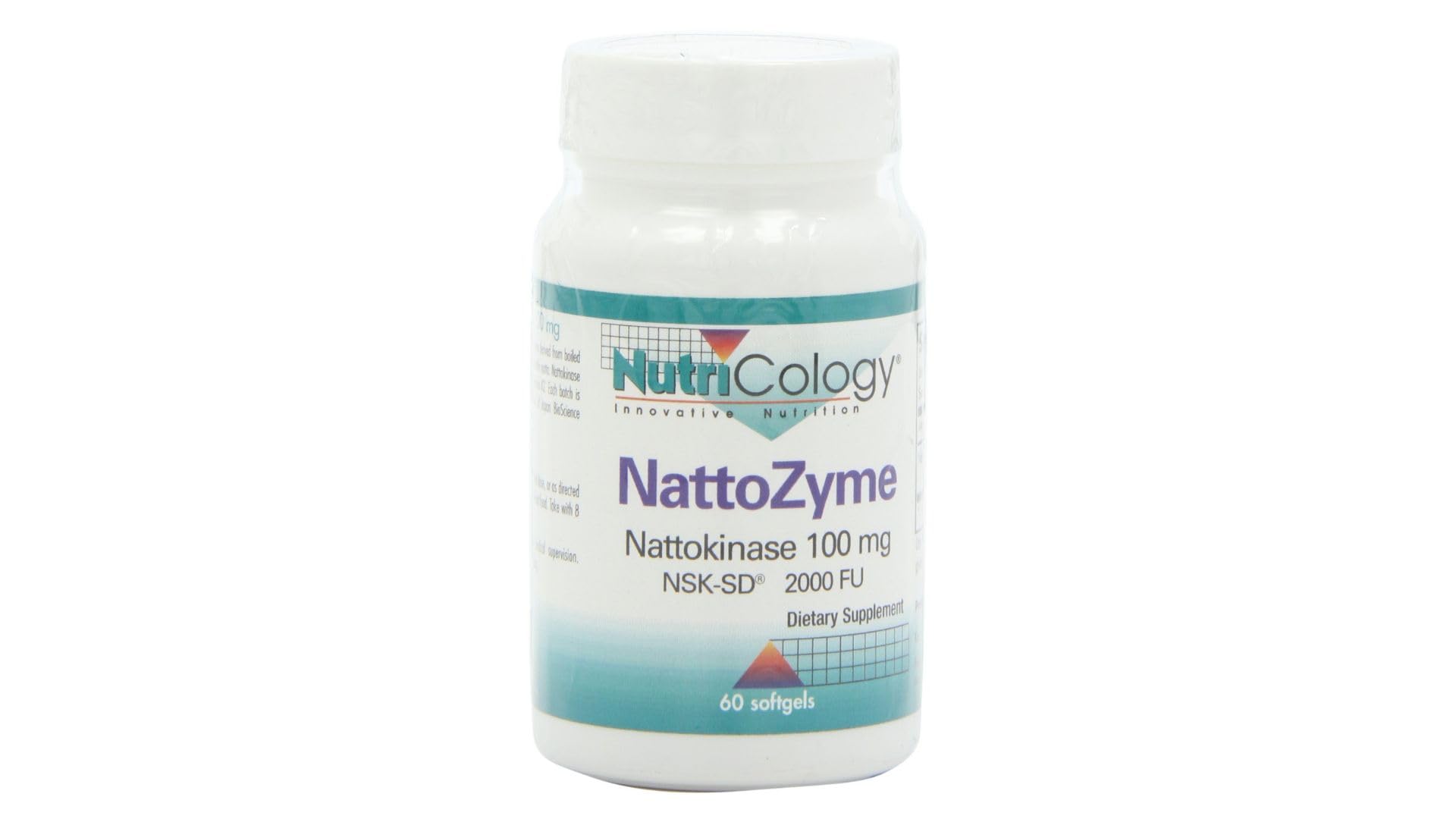 Nutricology NattoZyme NSK-SD 60 softgels bottle front