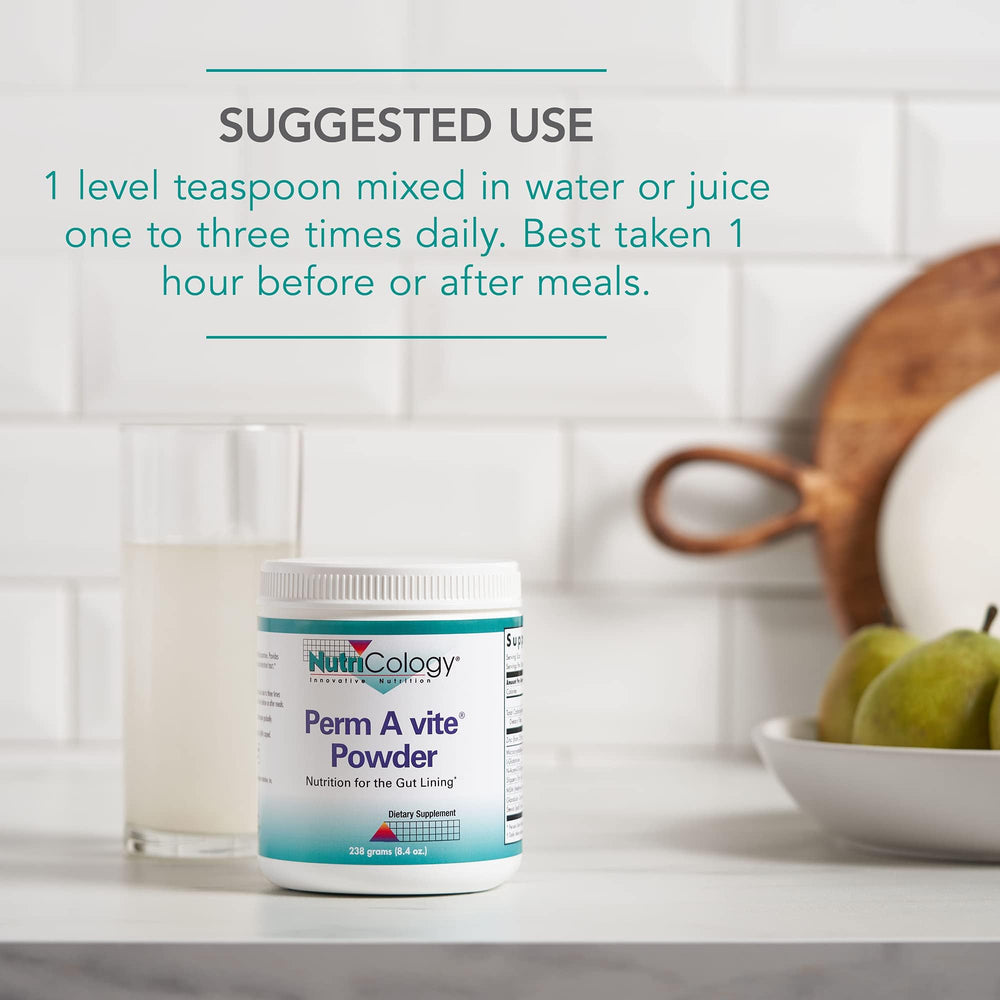 Hypoallergenic label on Perm A Vite Powder packaging