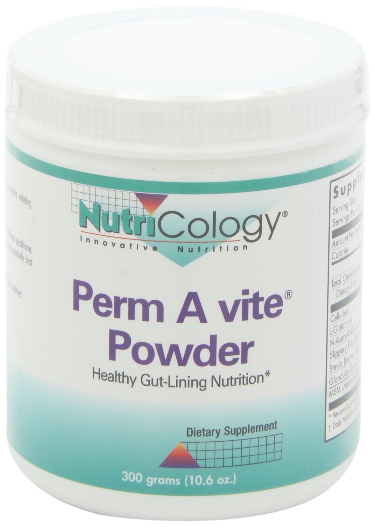 Serving size and scoop included with Perm A Vite Powder