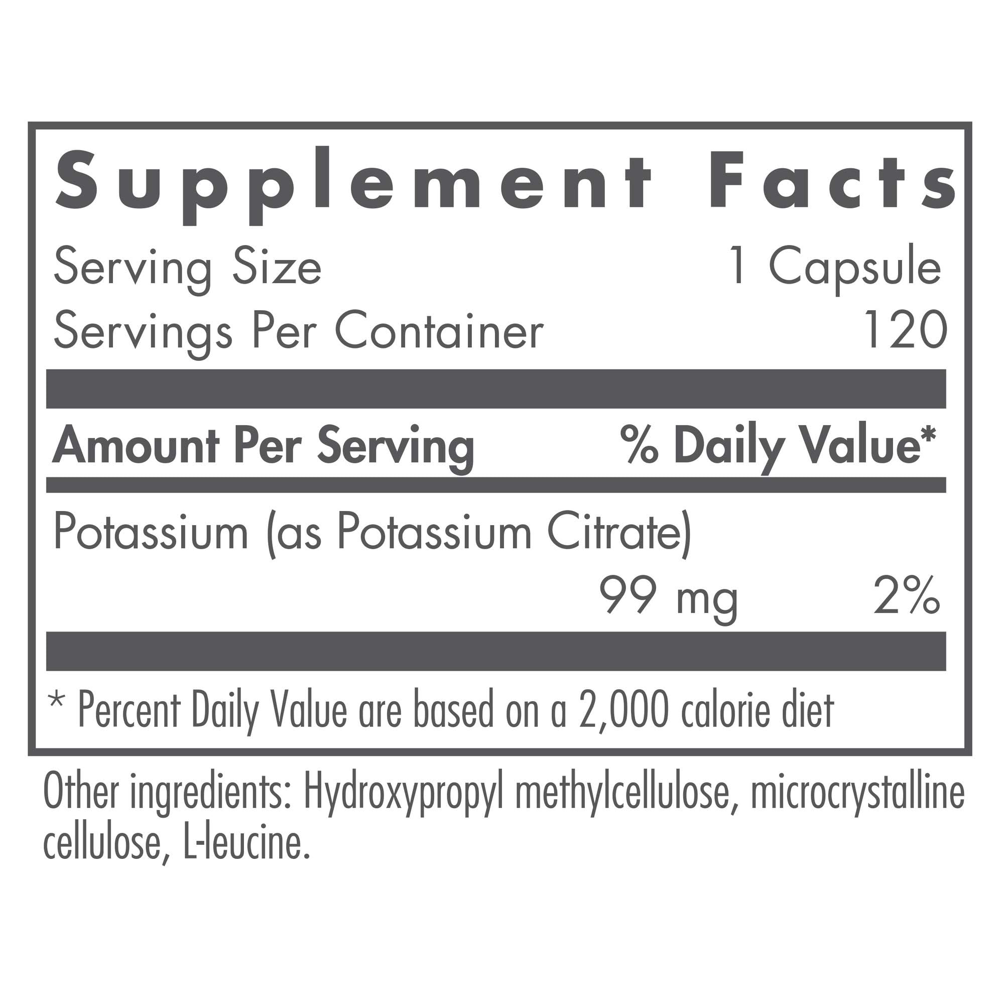 Close-up of potassium citrate capsules