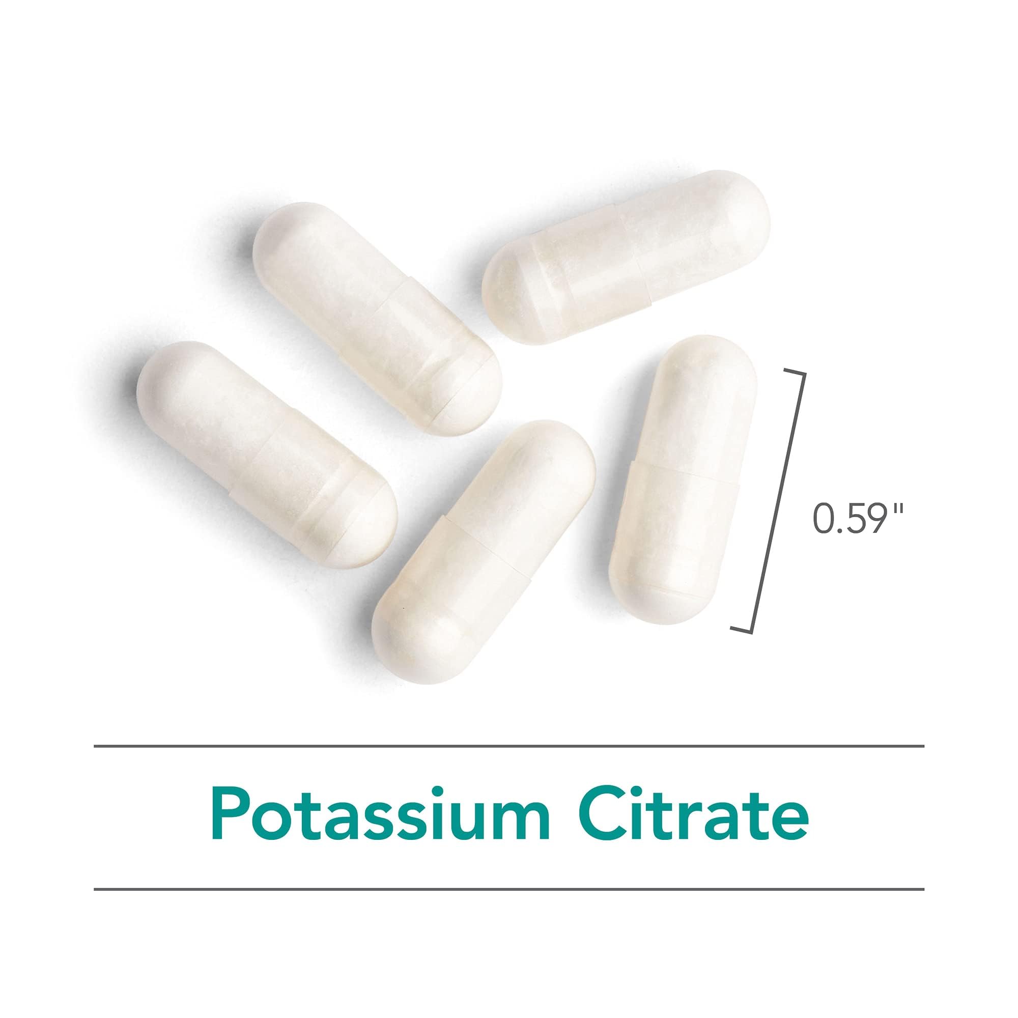 Nutritional supplement bottle with Potassium Citrate capsules