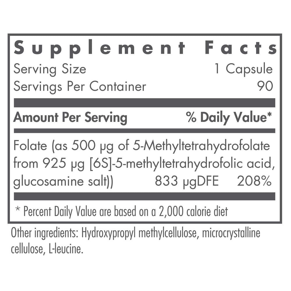Front packaging of Nutricology QuatreActiv Folate 90-count