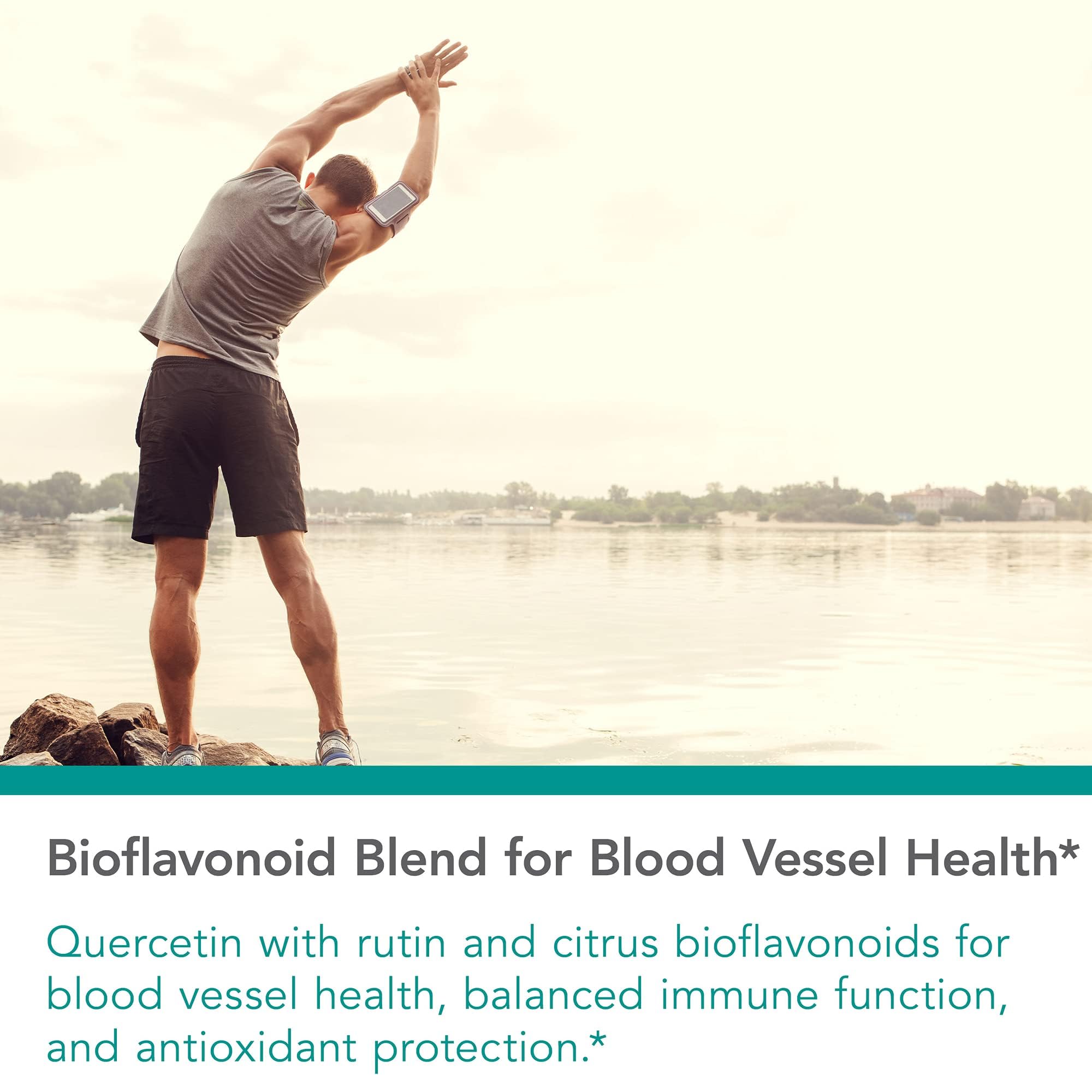 Quercetin bioflavonoids capsule close-up