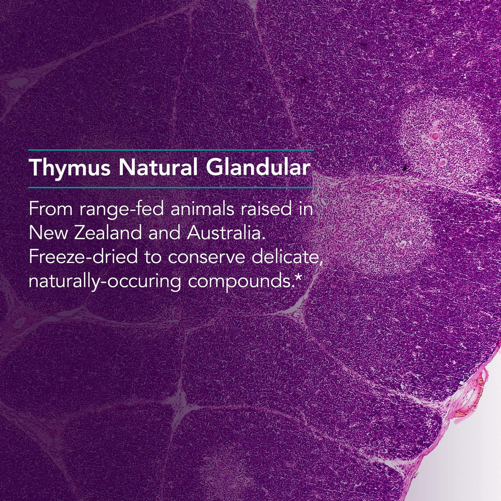 Ovine thymus glandular sourced from range-fed animals in Australia and New Zealand