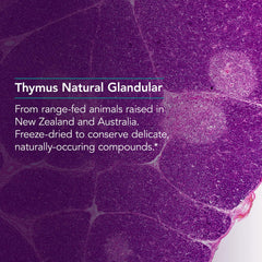 Ovine thymus glandular sourced from range-fed animals in Australia and New Zealand