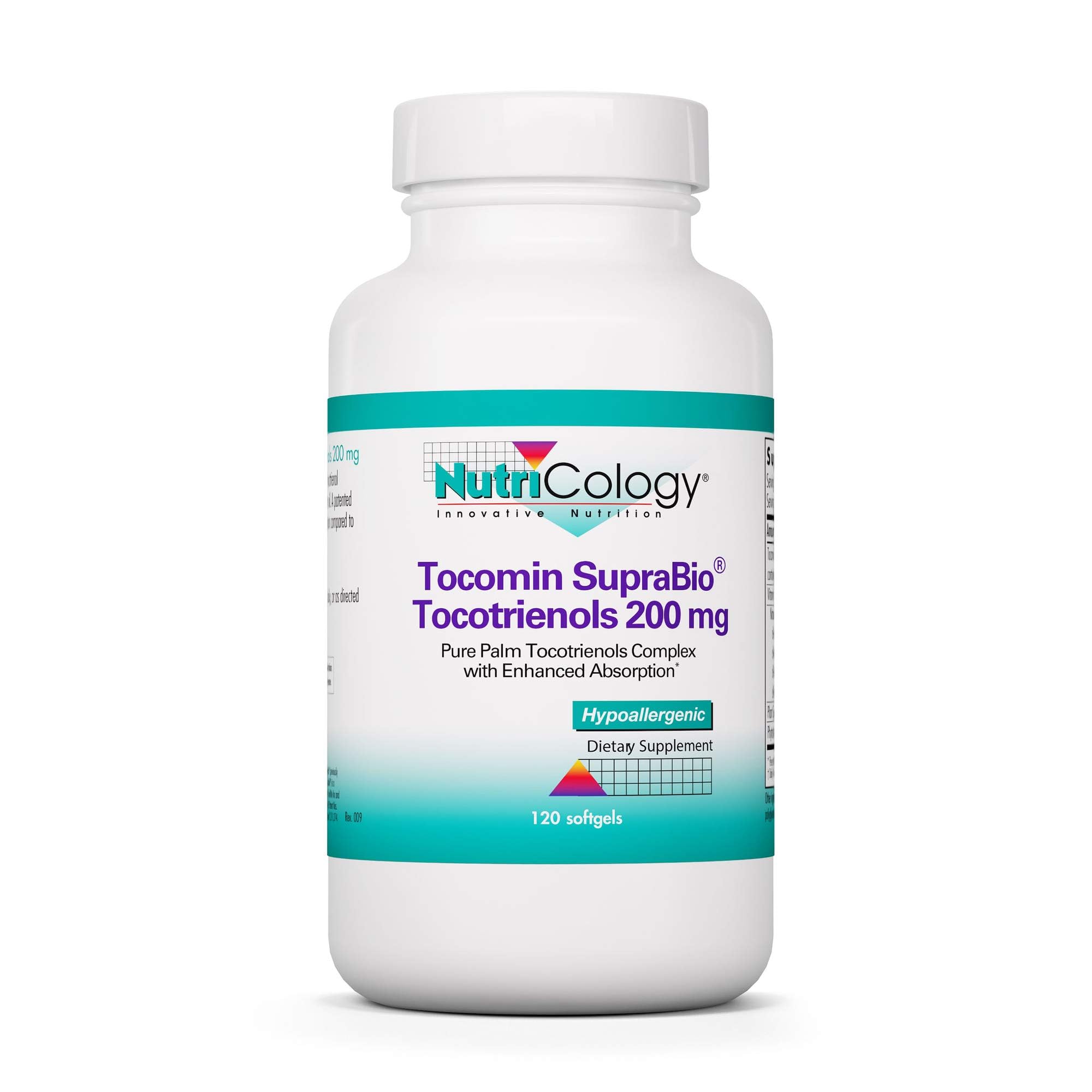 Nutricology Tocomin SupraBio Tocotrienols bottle with 120 softgels