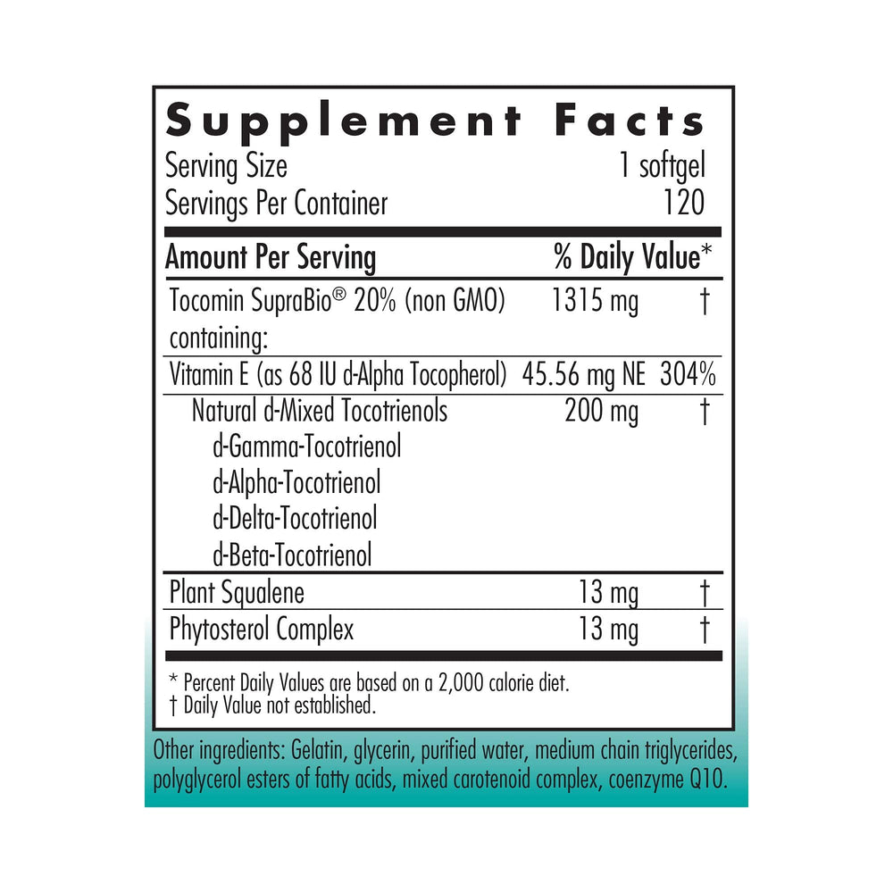 Close-up of Tocomin SupraBio Tocotrienols softgels