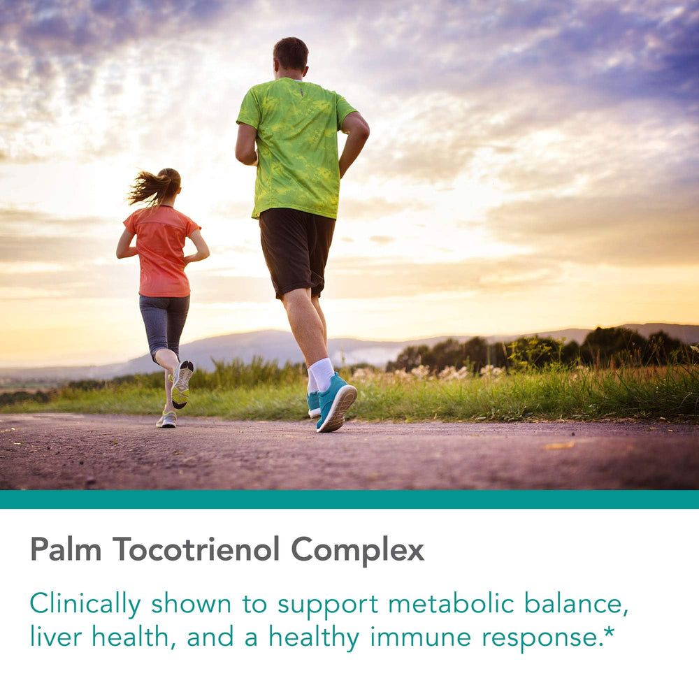 Palm tocotrienol complex blend showing alpha, beta, gamma, delta tocotrienols
