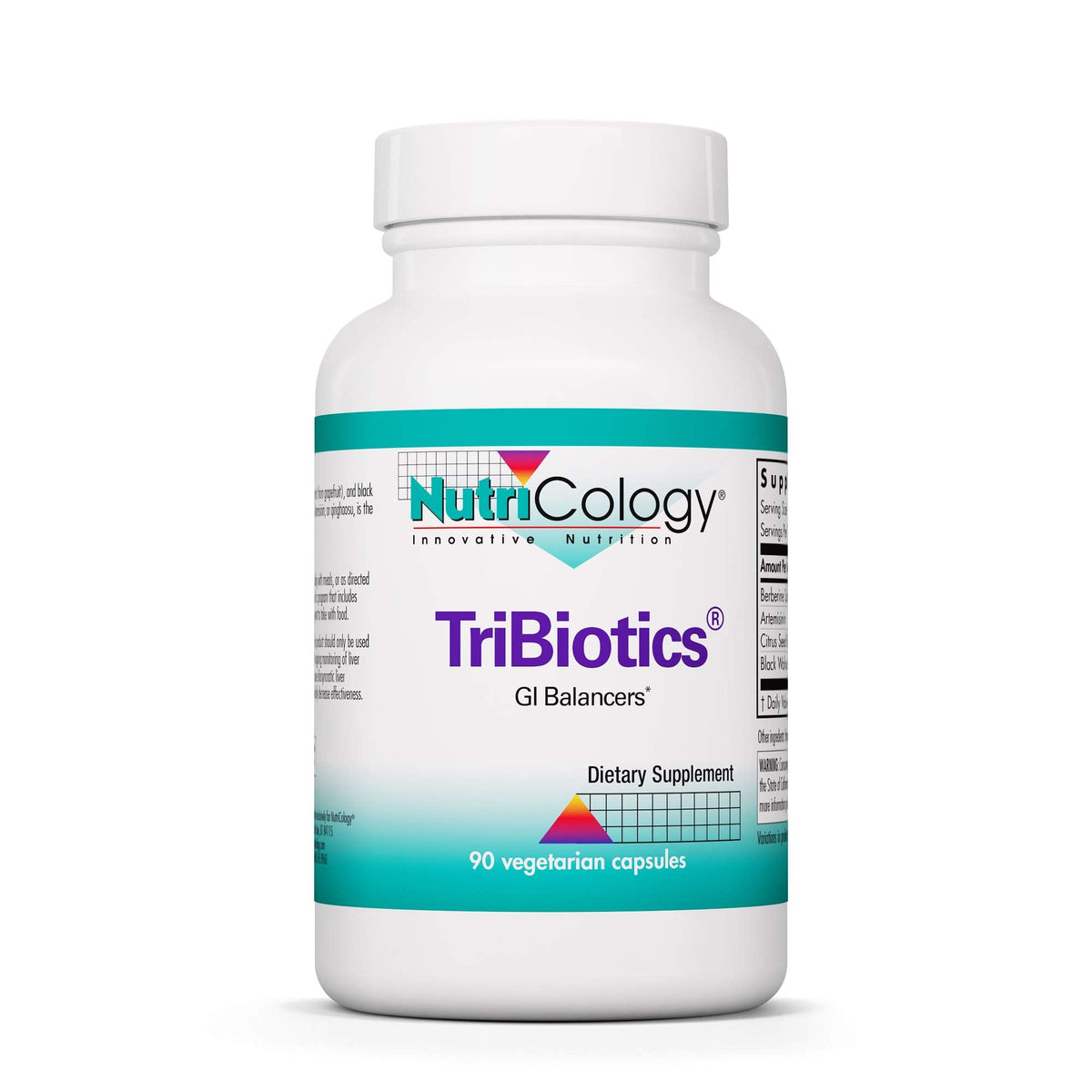 Nutricology TriBiotics bottle - front view