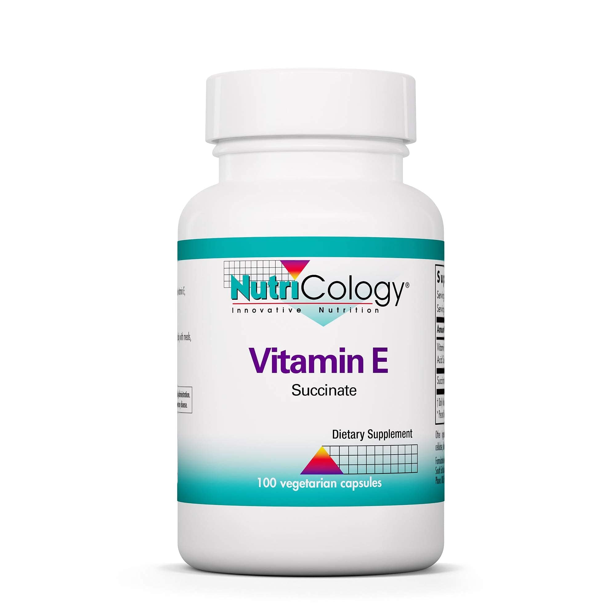 Nutricology Vitamin E Succinate 400 IU vegetarian capsules label