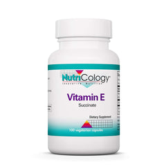 Nutricology Vitamin E Succinate 400 IU vegetarian capsules label