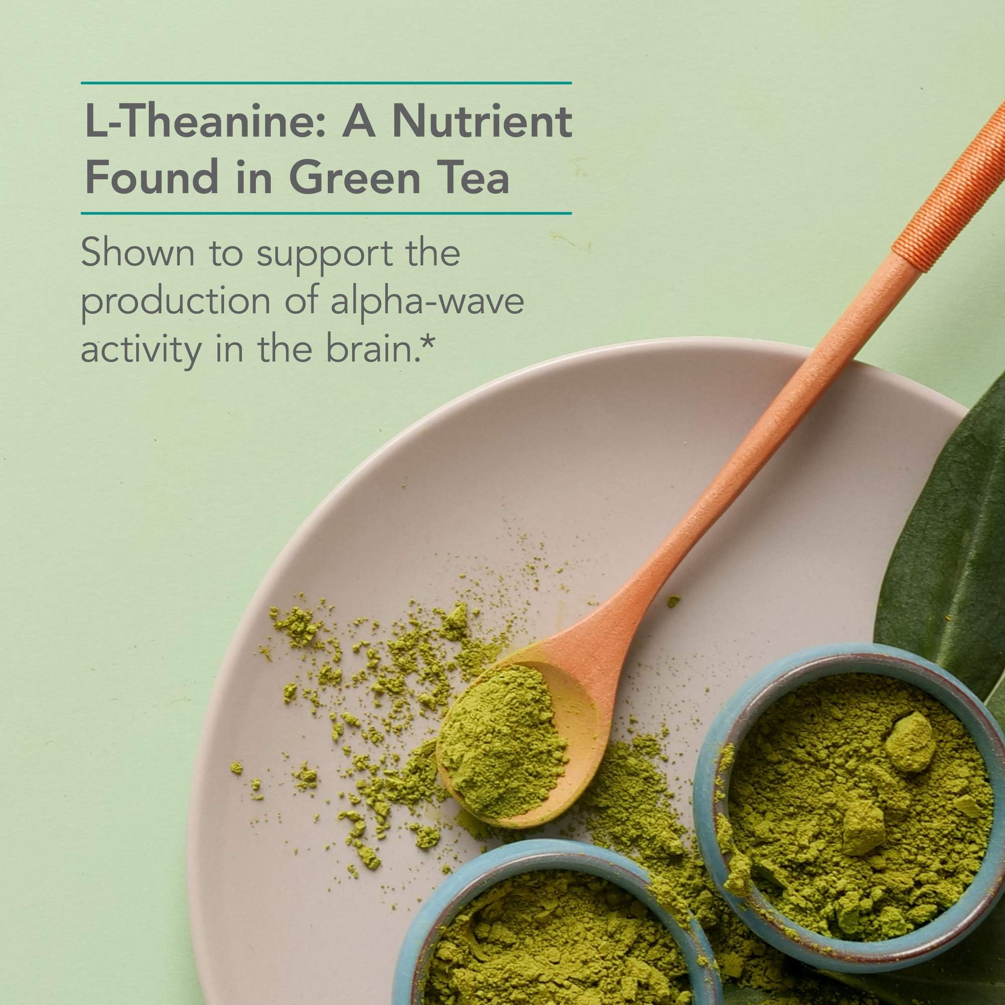 Graphic illustrating GABA and L-Theanine ingredients