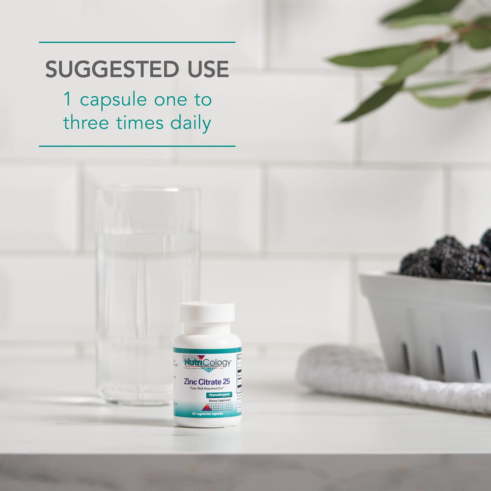 Immune support focus: zinc citrate supplement