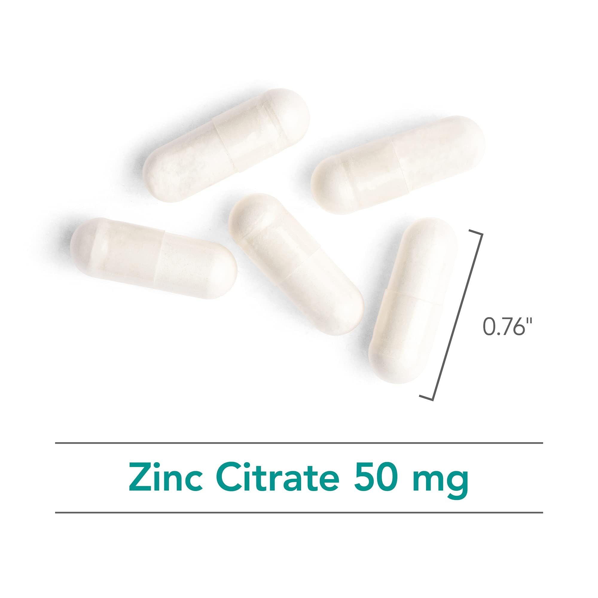 Side view of Nutricology Zinc Citrate Supplement bottle on table