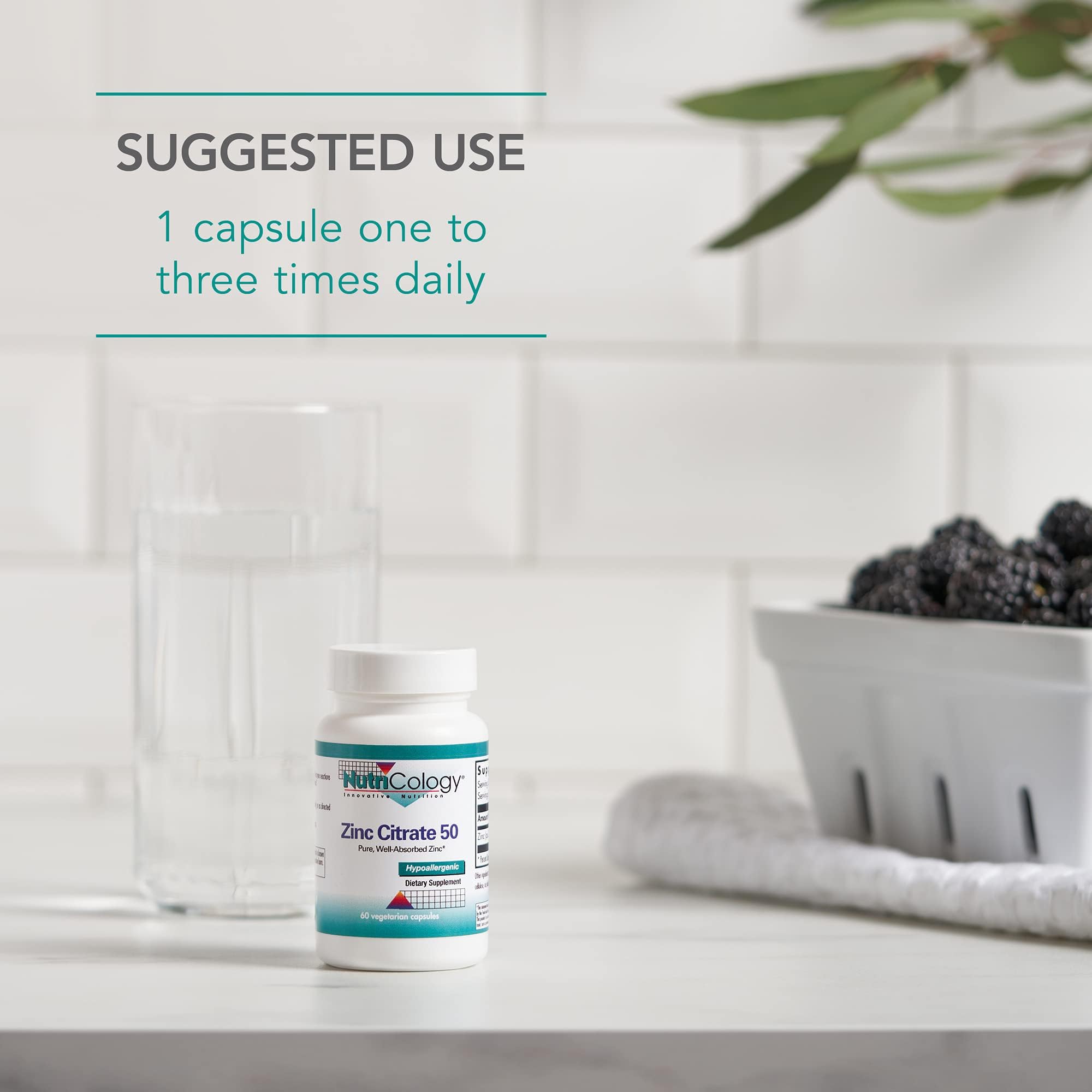 Assortment of Nutricology Zinc Citrate 50mg capsules