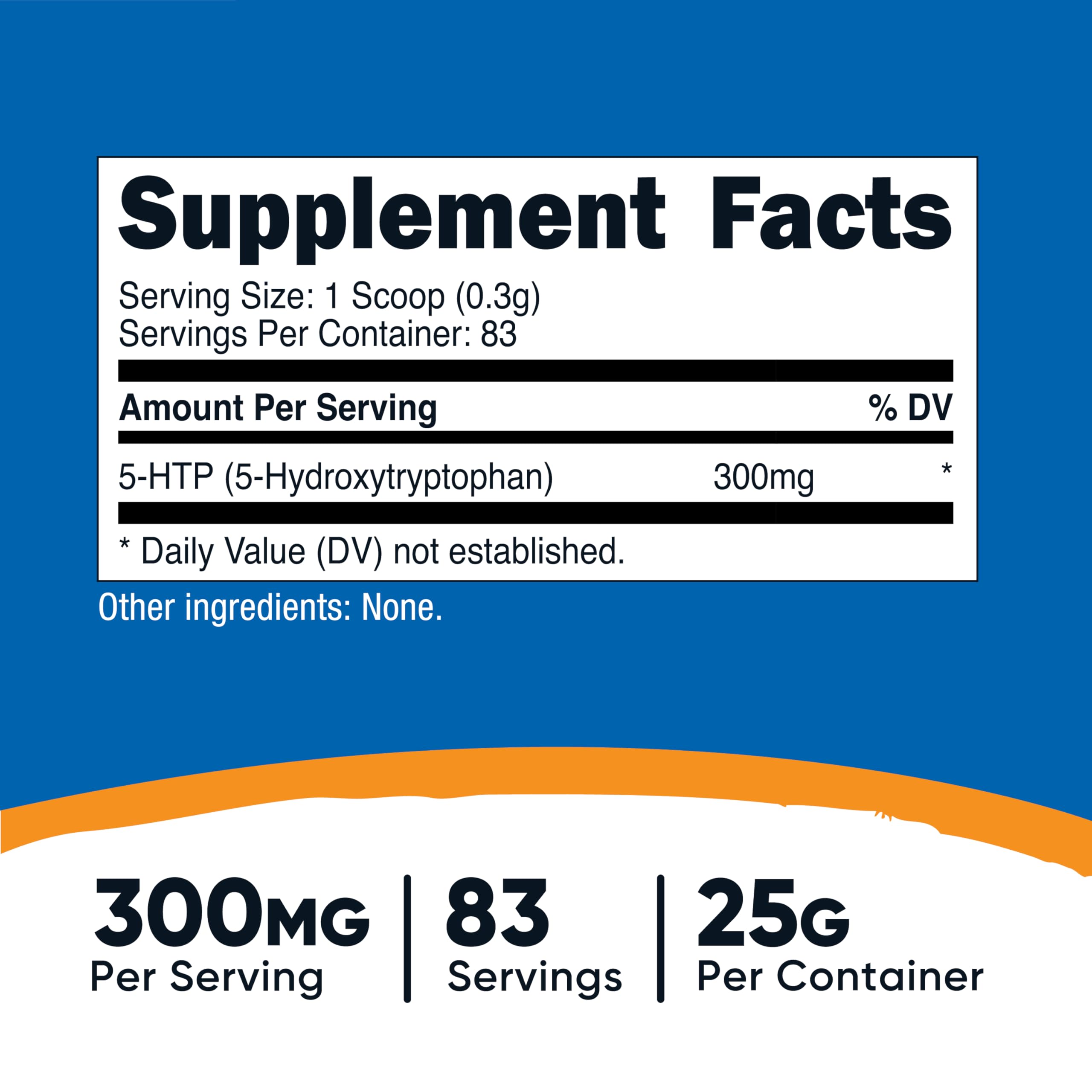 Serving scoop with 5-HTP powder (300 mg per serving)