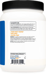 Activated charcoal powder used with toothpaste