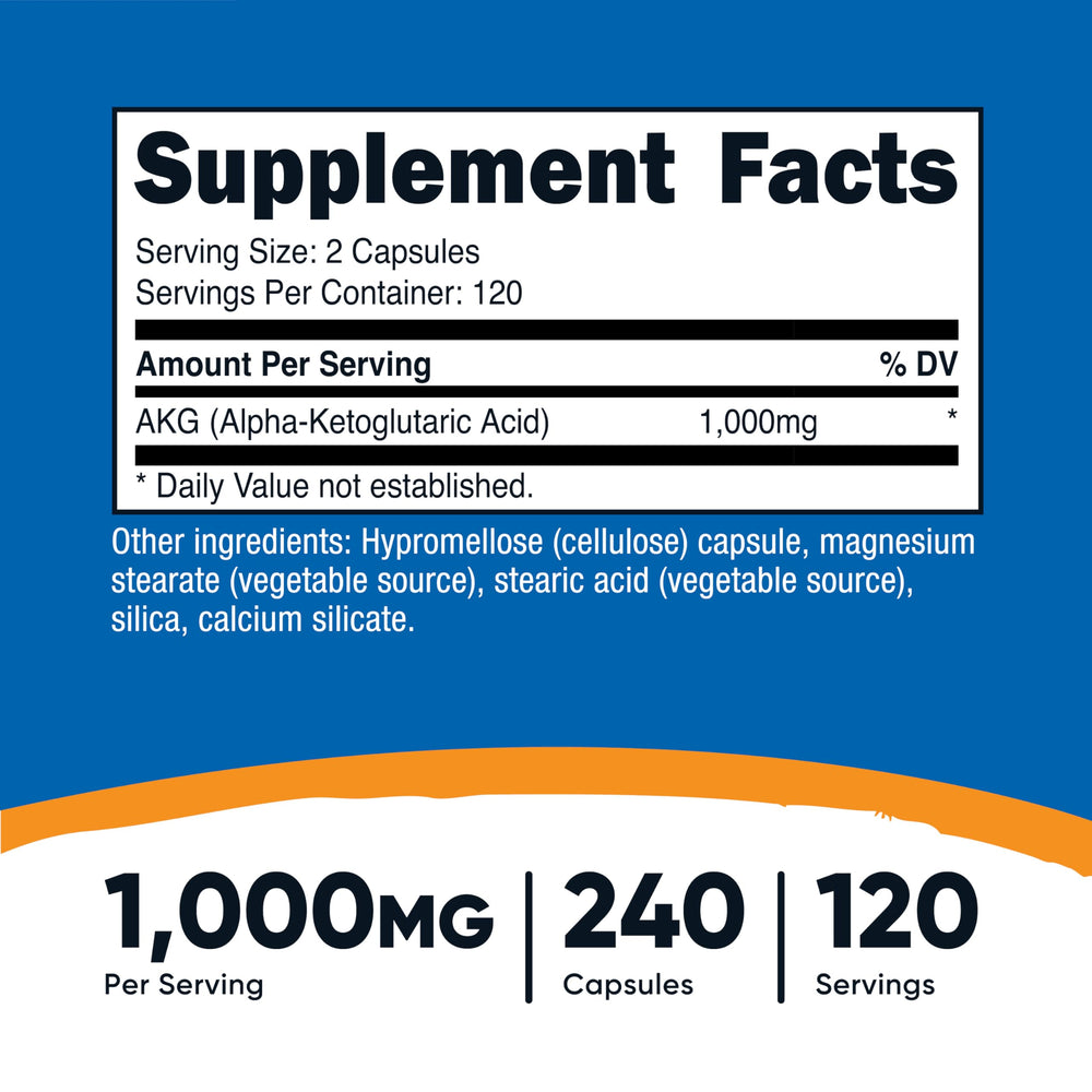 Bottle showing 120 servings per container