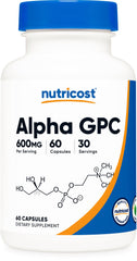 Nutricost Alpha GPC 600mg bottle front view