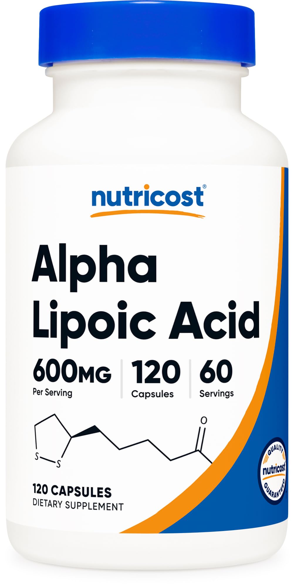 Nutricost Alpha Lipoic Acid 600mg bottle with 120 capsules