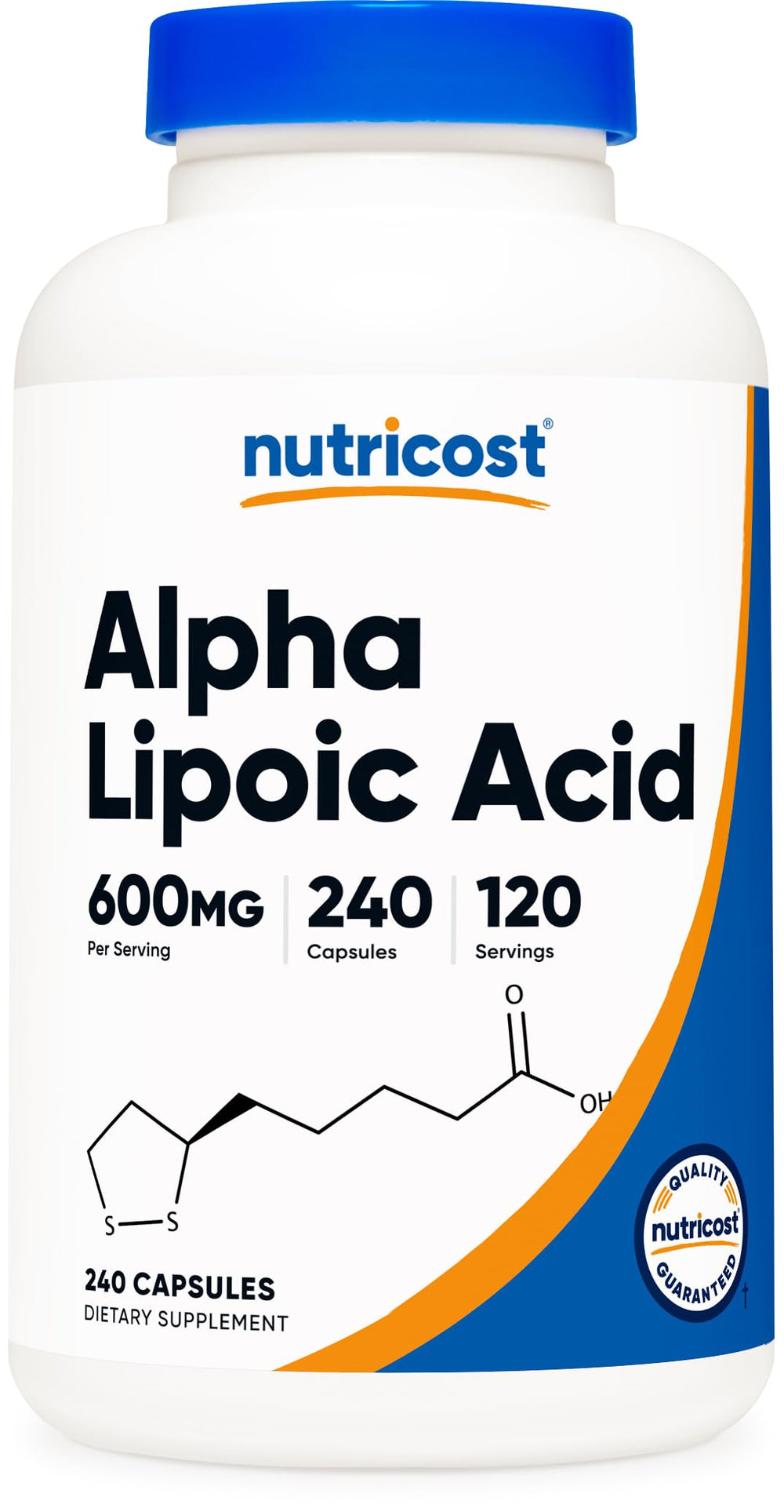 Nutricost Alpha Lipoic Acid 600mg bottle front view