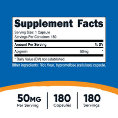 Apigenin 50mg capsules side view
