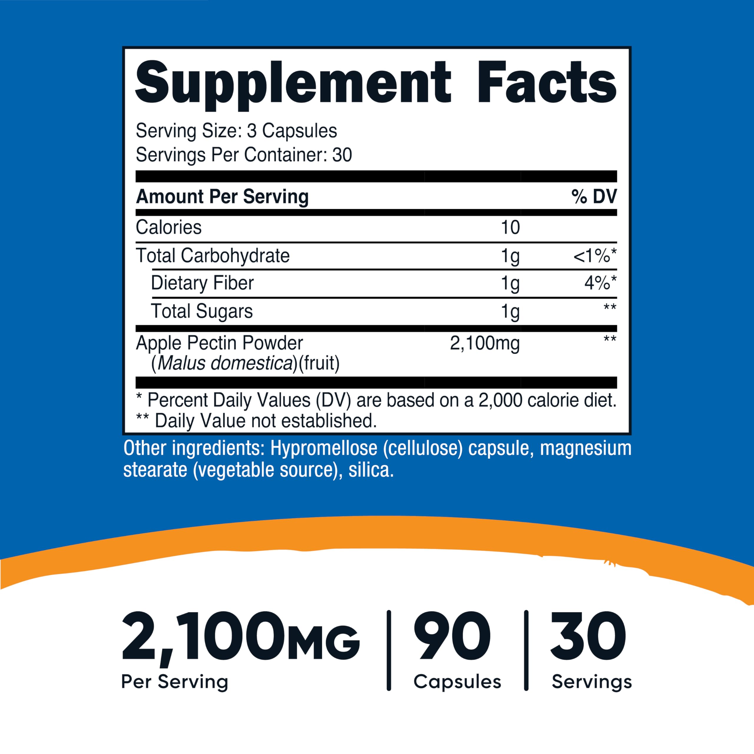 Nutricost open bottle with capsules visible, convenient monthly supply