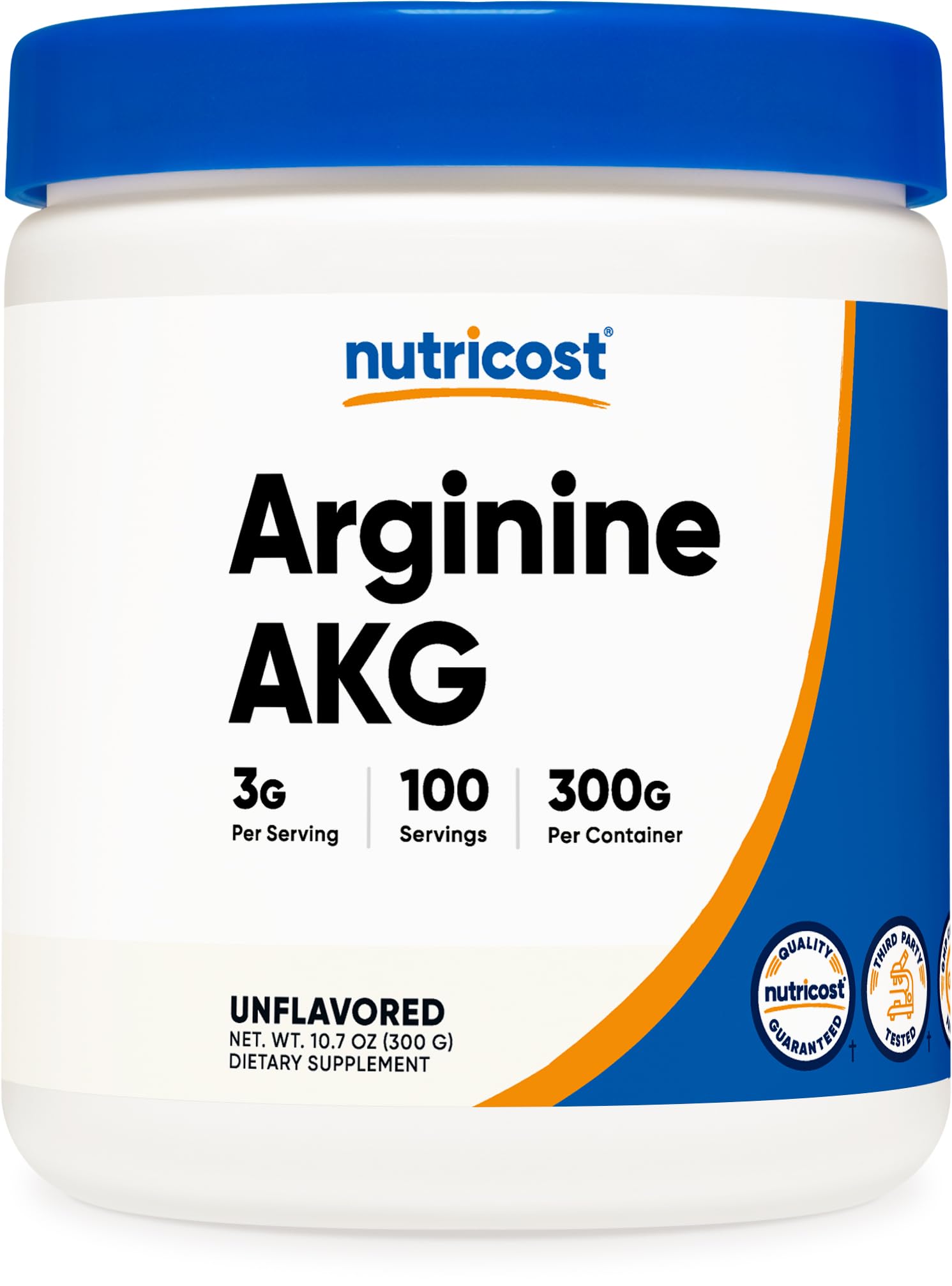Nutricost Arginine AKG Powder 300 g front label