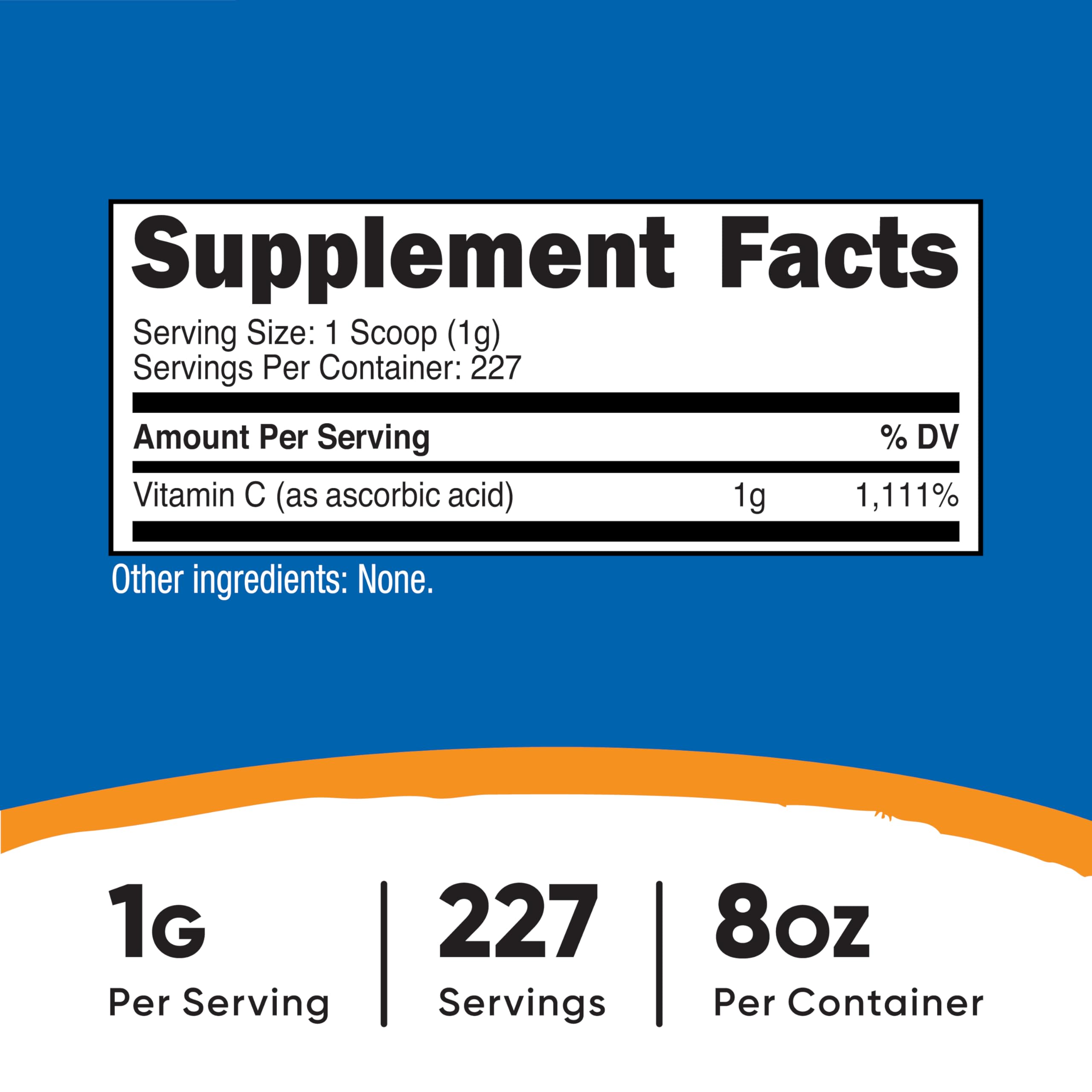 Scoop with Nutricost Vitamin C powder